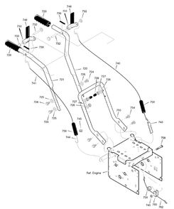 Handle Assembly Diagram and Parts List for 1695375-6271500X43 2007 Briggs and Stratton Snow Blower